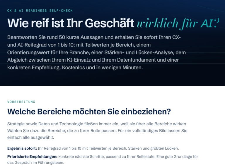 CX & AI Readiness Self-Check